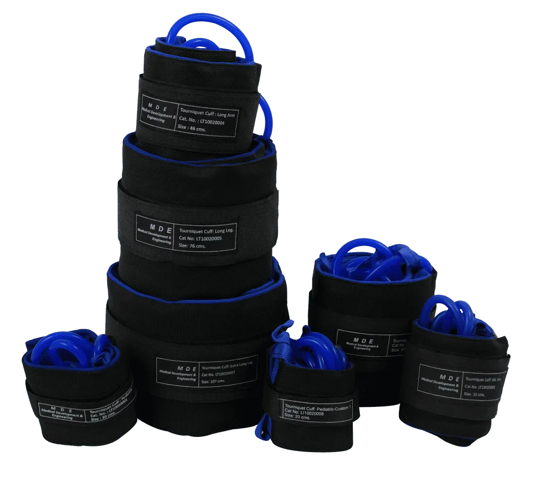MDE medical-grade silicone tourniquet cuffs